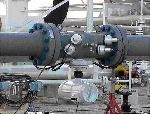 Установленный промышленный расходомер